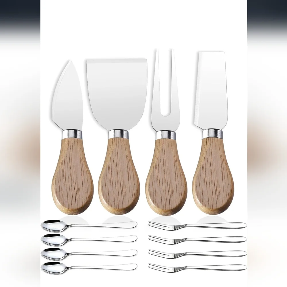 🔥Mini Cheese Knife‎ Set with wood Handle Stainless Steel Charcuterie Knife Set